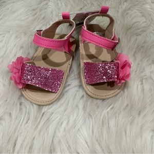 Baby Pink Glitter Sandals (6-9 months)